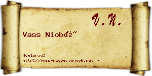 Vass Niobé névjegykártya